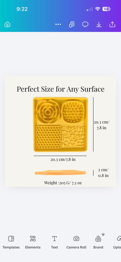 Silicone Dog Cat Lick Mat, Slow Feeder, Pet Enrichment Toy, Anxiety Relief Feeding Mat
